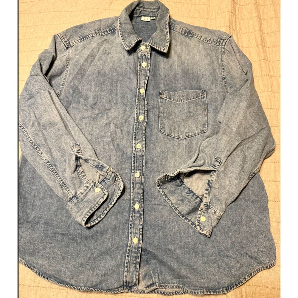 GAP Factory Denim Big Shirt, Womens Size L, Pre-loved